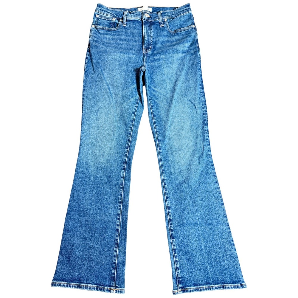 Madewell Jeans Women's 32x30 Mid Rise Kick Out Jeans Flare Light Wash Blue Y2K